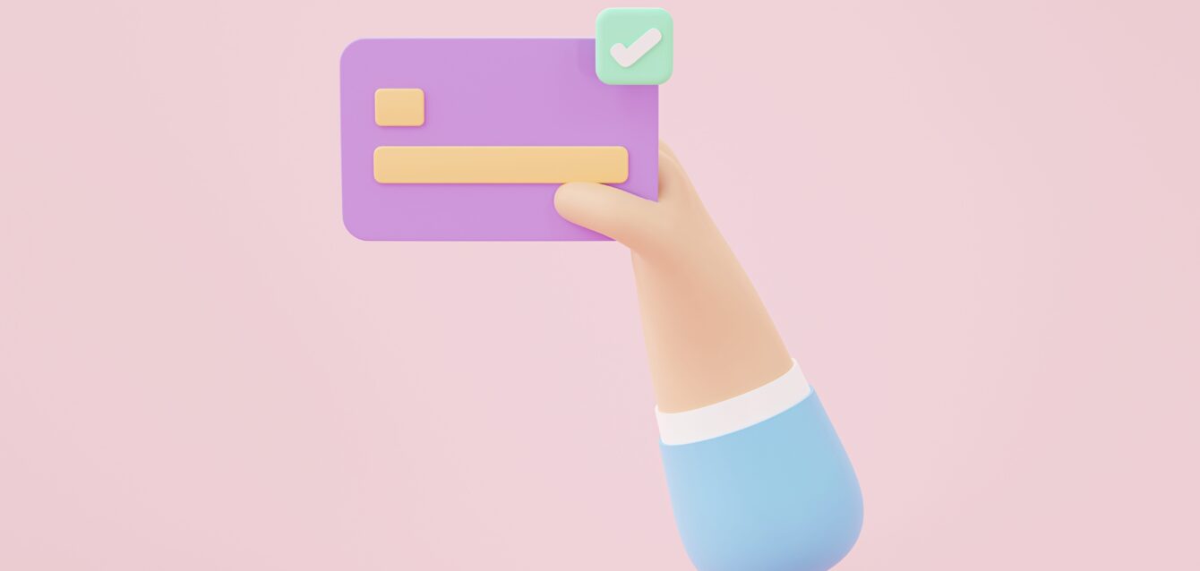 hand-holding-and-using-credit-card-for-payment-online-shopping-on-pink-background-3d-rendering-e1652778558508