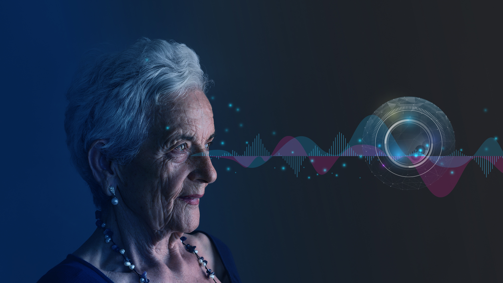 Digital Eye Wave Lines Stock Background